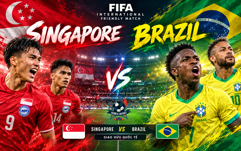Singapore chốt lịch giao hữu với brazil
